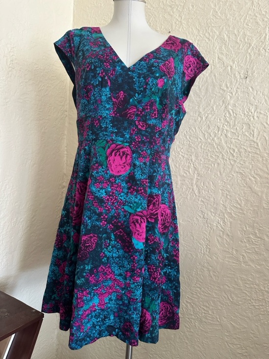 Plenty by Tracy Reese Dresses & Skirts - Plenty by Tracy Reese Mareena Dress 12 Blue Purple Floral Stitch Fix NWT